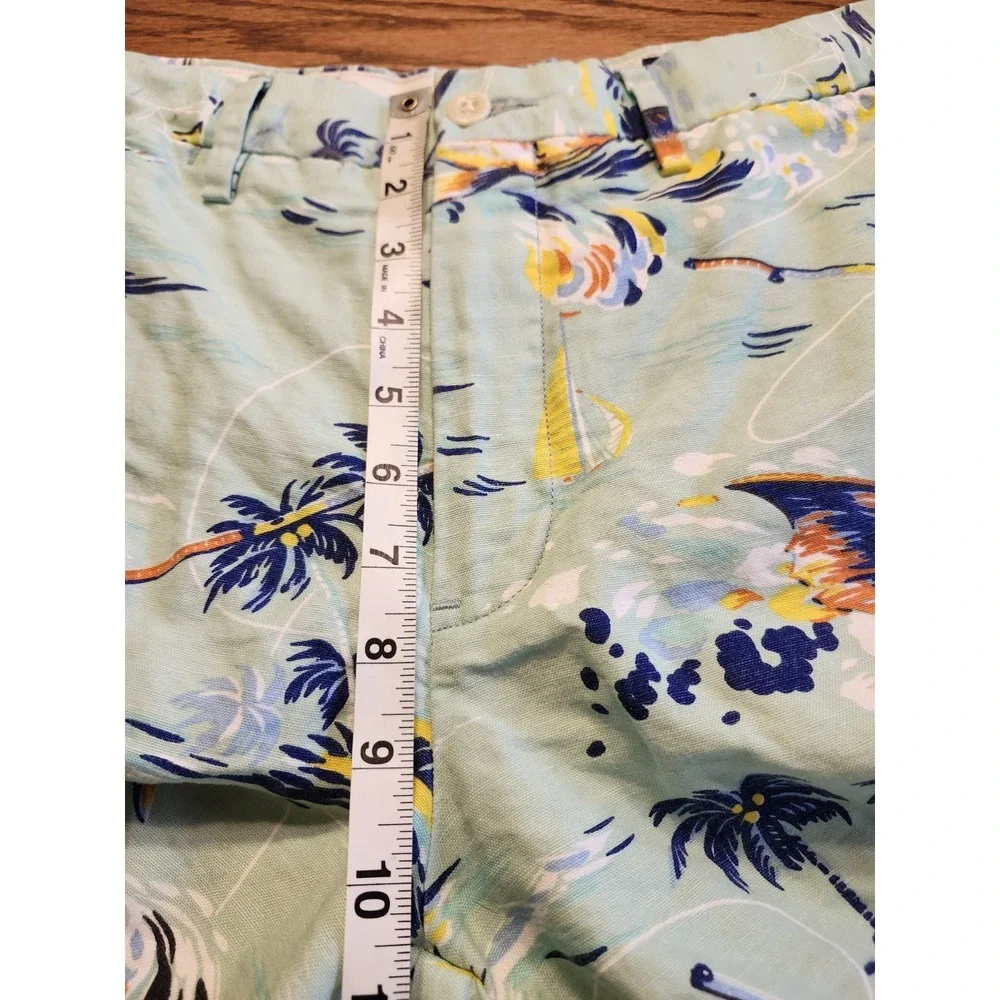 Polo Ralph Lauren Shorts Mens 30 Hawaiian Marlin Classic Fit Linen Blend Chino‎
